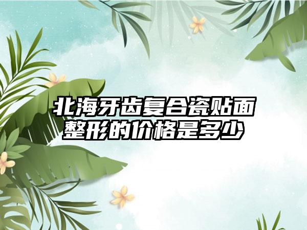 北海牙齿复合瓷贴面整形的价格是多少