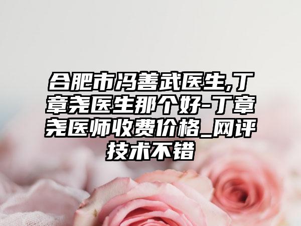 合肥市冯善武医生,丁章尧医生那个好-丁章尧医师收费价格_网评技术不错