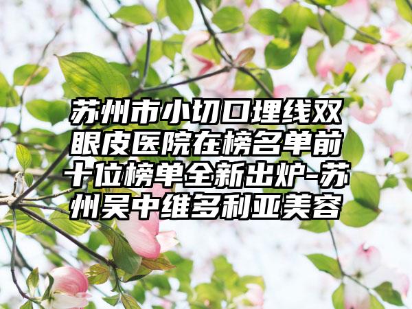 苏州市小切口埋线双眼皮医院在榜名单前十位榜单全新出炉-苏州吴中维多利亚美容