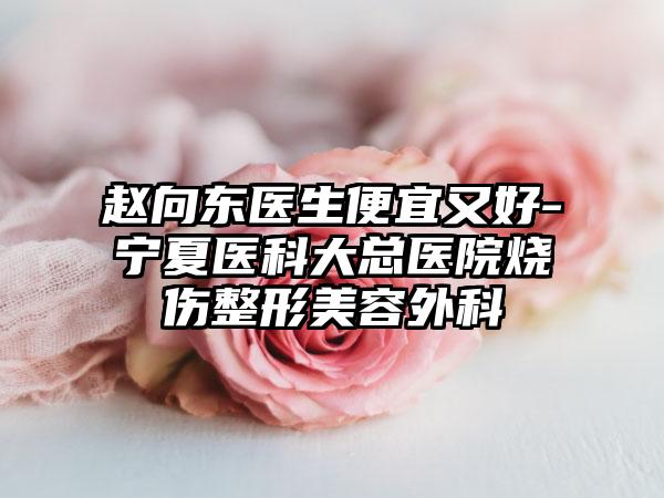 赵向东医生便宜又好-宁夏医科大总医院烧伤整形美容外科
