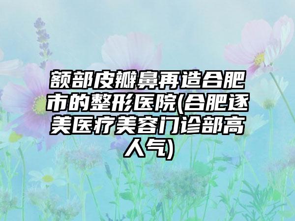 额部皮瓣鼻再造合肥市的整形医院(合肥逐美医疗美容门诊部高人气)