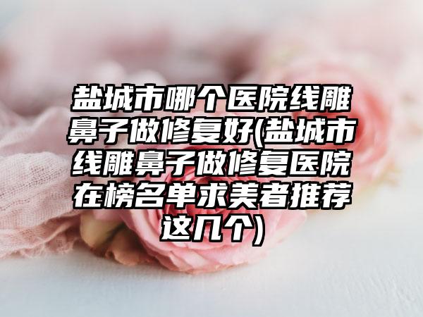 盐城市哪个医院线雕鼻子做修复好(盐城市线雕鼻子做修复医院在榜名单求美者推荐这几个)