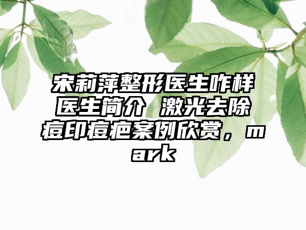 宋莉萍整形医生咋样医生简介 激光去除痘印痘疤案例欣赏，mark
