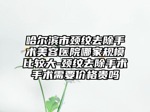 哈尔滨市颈纹去除手术美容医院哪家规模比较大-颈纹去除手术手术需要价格贵吗