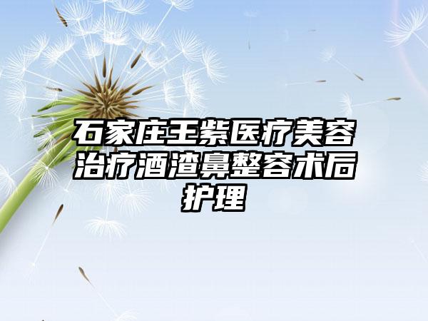 石家庄王紫医疗美容治疗酒渣鼻整容术后护理