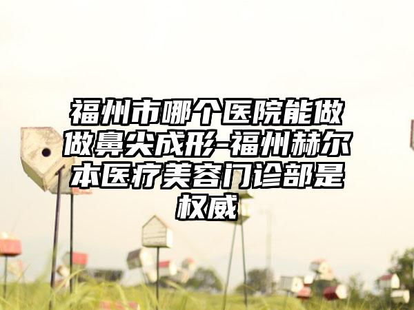 福州市哪个医院能做做鼻尖成形-福州赫尔本医疗美容门诊部是权威