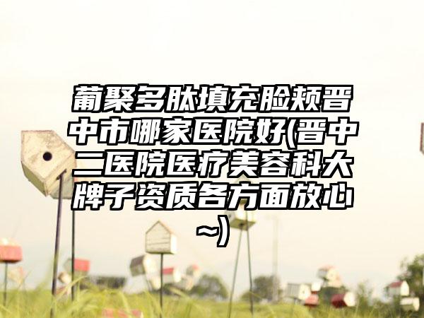 葡聚多肽填充脸颊晋中市哪家医院好(晋中二医院医疗美容科大牌子资质各方面放心~)