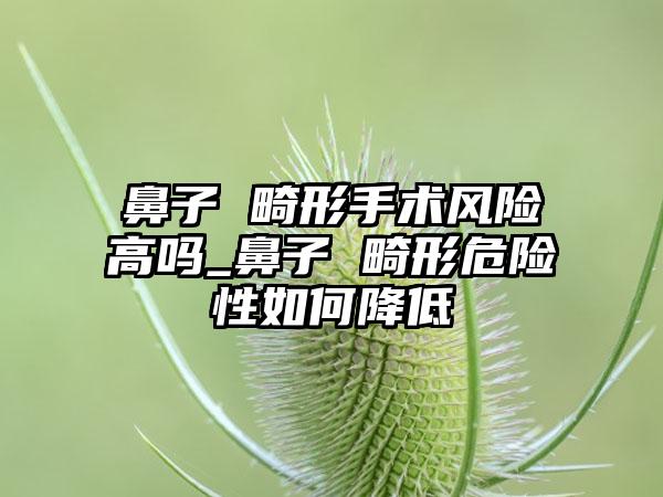 鼻子 畸形手术风险高吗_鼻子 畸形危险性如何降低