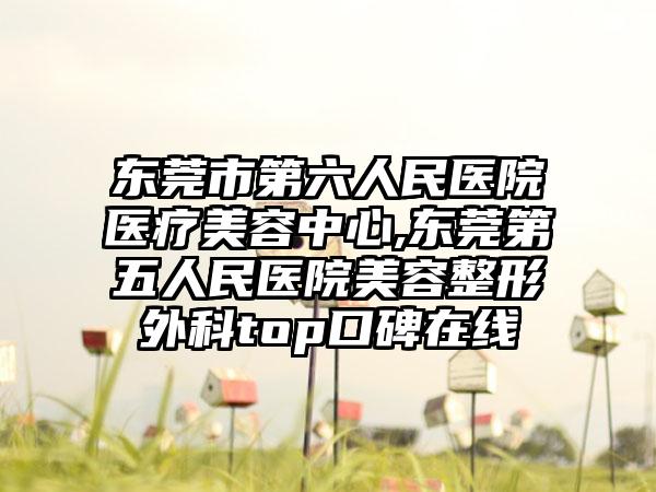 东莞市第六人民医院医疗美容中心,东莞第五人民医院美容整形外科top口碑在线