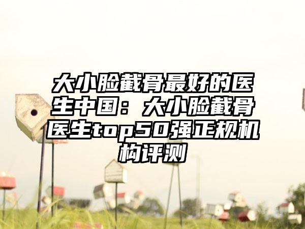 大小脸截骨最好的医生中国：大小脸截骨医生top50强正规机构评测