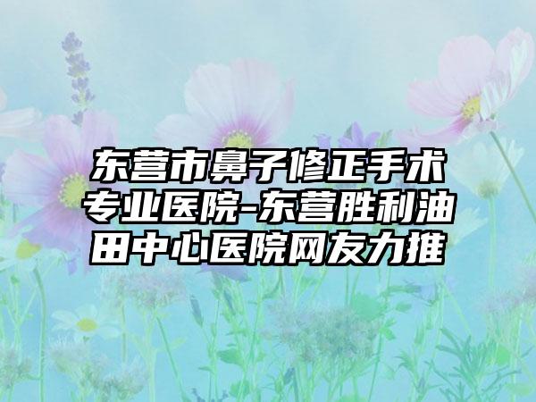 东营市鼻子修正手术专业医院-东营胜利油田中心医院网友力推