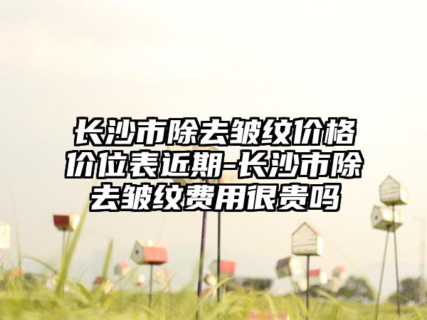 长沙市除去皱纹价格价位表近期-长沙市除去皱纹费用很贵吗