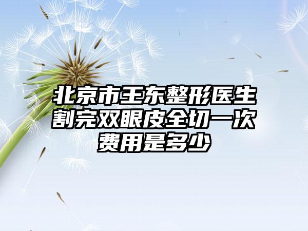 北京市王东整形医生割完双眼皮全切一次费用是多少