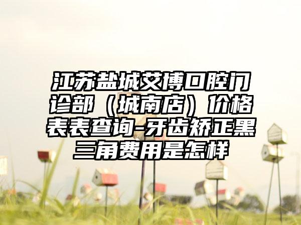 江苏盐城艾博口腔门诊部（城南店）价格表表查询-牙齿矫正黑三角费用是怎样