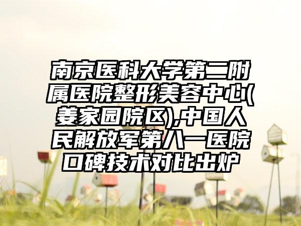 南京医科大学第二附属医院整形美容中心(姜家园院区),中国人民解放军第八一医院口碑技术对比出炉