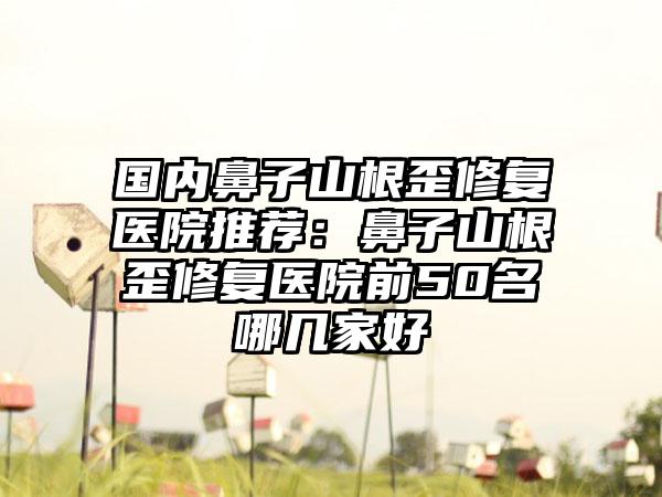 国内鼻子山根歪修复医院推荐：鼻子山根歪修复医院前50名哪几家好
