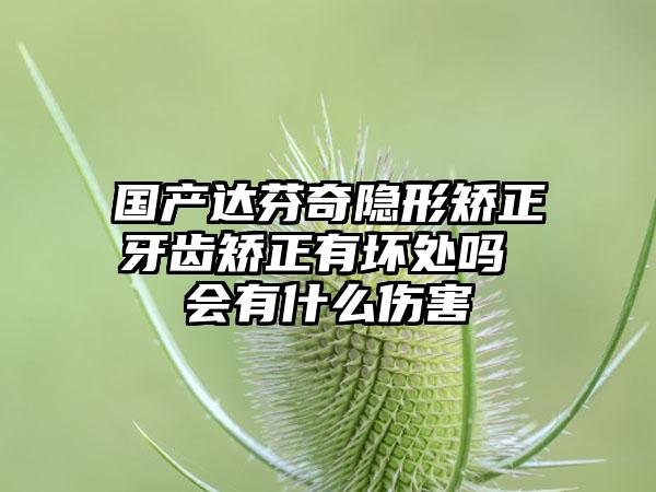 国产达芬奇隐形矫正牙齿矫正有坏处吗 会有什么伤害