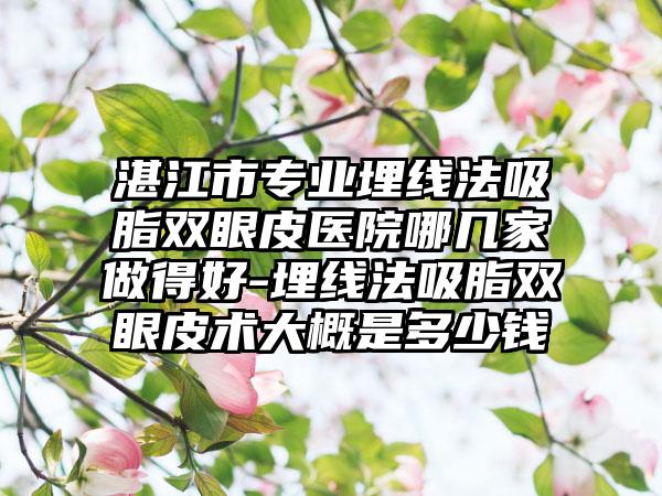 湛江市专业埋线法吸脂双眼皮医院哪几家做得好-埋线法吸脂双眼皮术大概是多少钱
