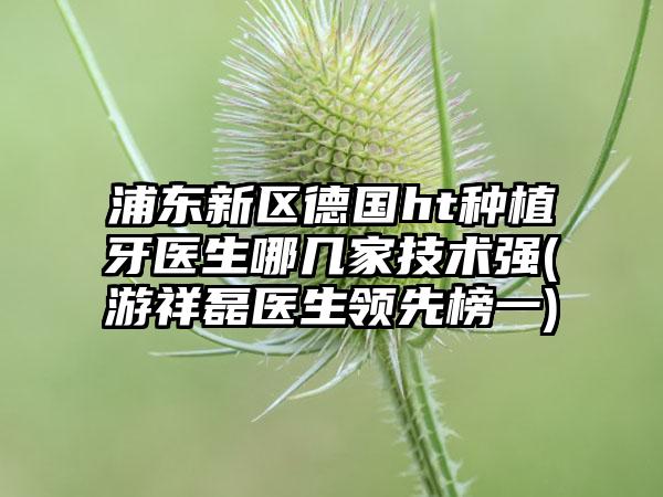 浦东新区德国ht种植牙医生哪几家技术强(游祥磊医生领先榜一)