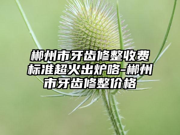 郴州市牙齿修整收费标准超火出炉咯-郴州市牙齿修整价格
