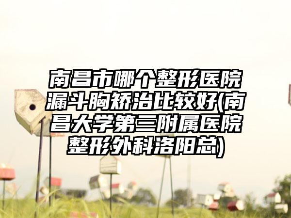 南昌市哪个整形医院漏斗胸矫治比较好(南昌大学第三附属医院整形外科洛阳总)