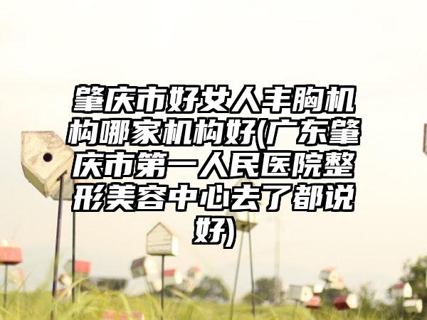 肇庆市好女人丰胸机构哪家机构好(广东肇庆市第一人民医院整形美容中心去了都说好)