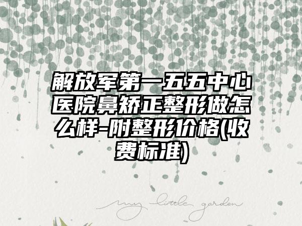 解放军第一五五中心医院鼻矫正整形做怎么样-附整形价格(收费标准)