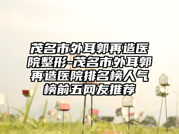 茂名市外耳郭再造医院整形-茂名市外耳郭再造医院排名榜人气榜前五网友推荐