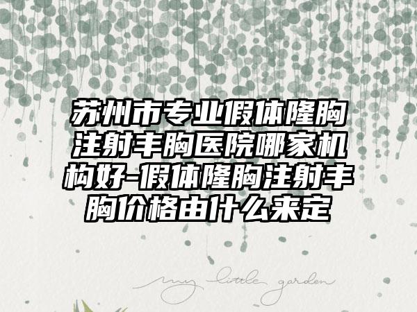 苏州市专业假体隆胸注射丰胸医院哪家机构好-假体隆胸注射丰胸价格由什么来定