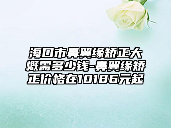 海口市鼻翼缘矫正大概需多少钱-鼻翼缘矫正价格在10186元起