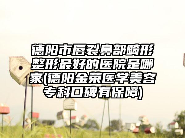 德阳市唇裂鼻部畸形整形最好的医院是哪家(德阳金荣医学美容专科口碑有保障)