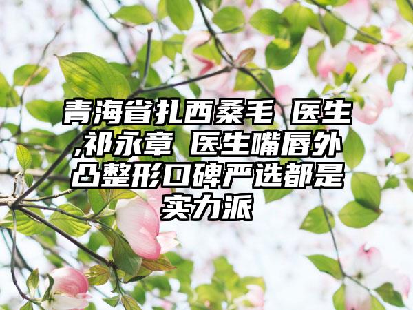 青海省扎西桑毛医生,祁永章医生嘴唇外凸整形口碑严选都是实力派
