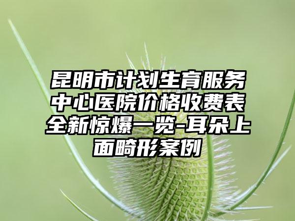 昆明市计划生育服务中心医院价格收费表全新惊爆一览-耳朵上面畸形案例