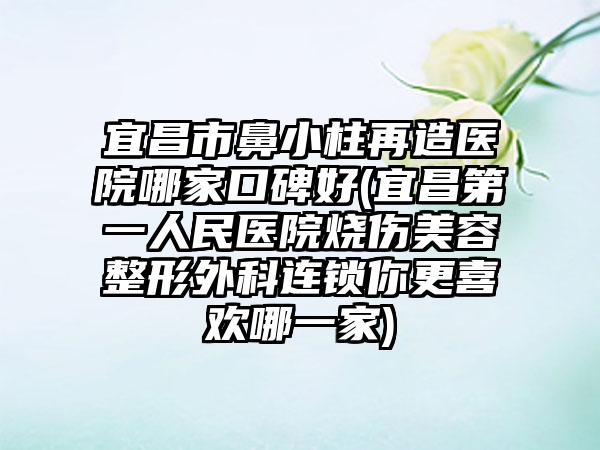 宜昌市鼻小柱再造医院哪家口碑好(宜昌第一人民医院烧伤美容整形外科连锁你更喜欢哪一家)