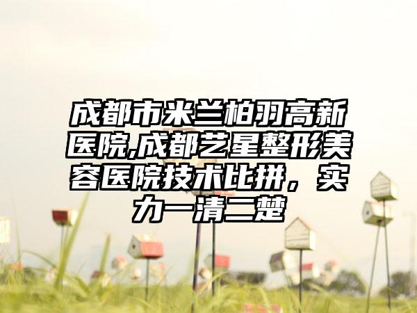 成都市米兰柏羽高新医院,成都艺星整形美容医院技术比拼，实力一清二楚
