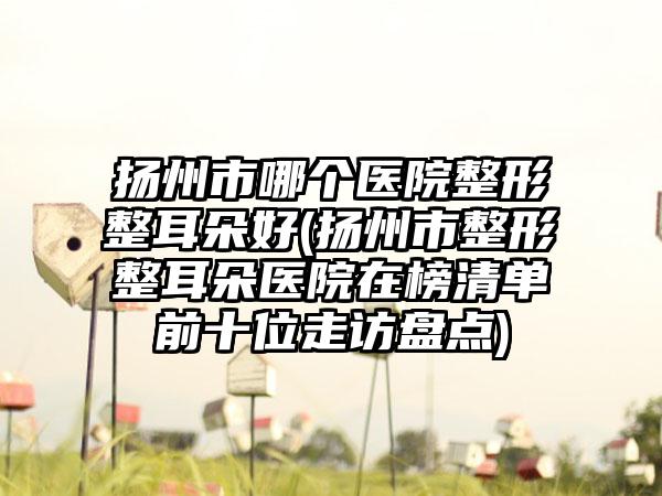 扬州市哪个医院整形整耳朵好(扬州市整形整耳朵医院在榜清单前十位走访盘点)