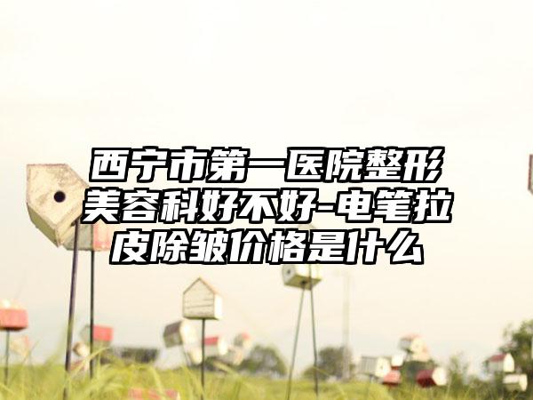 西宁市第一医院整形美容科好不好-电笔拉皮除皱价格是什么
