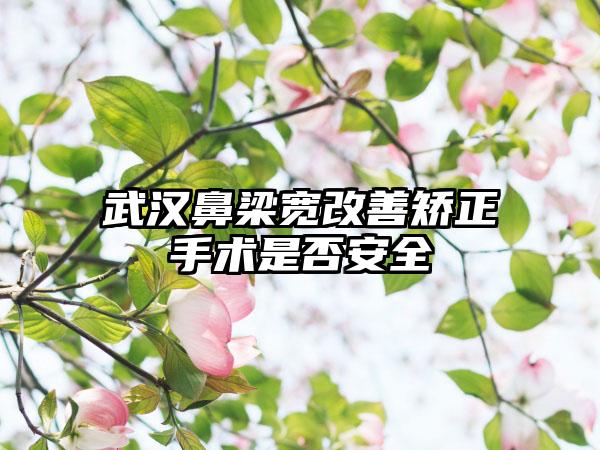 武汉鼻梁宽改善矫正手术是否安全