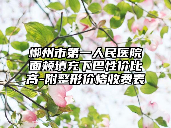 郴州市第一人民医院面颊填充下巴性价比高-附整形价格收费表