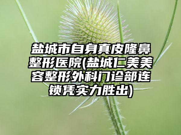 盐城市自身真皮隆鼻整形医院(盐城仁美美容整形外科门诊部连锁凭实力胜出)